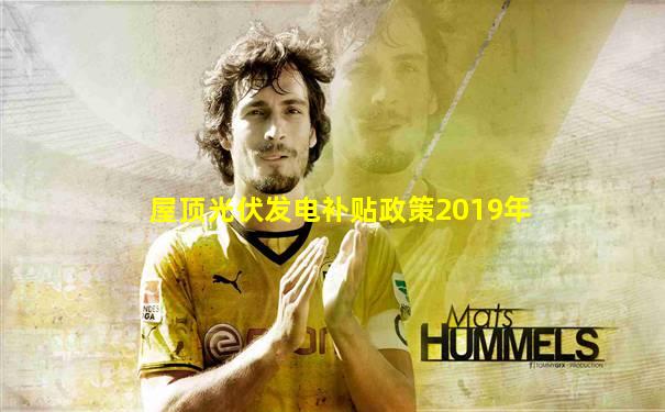 屋顶光伏发电补贴政策2019年